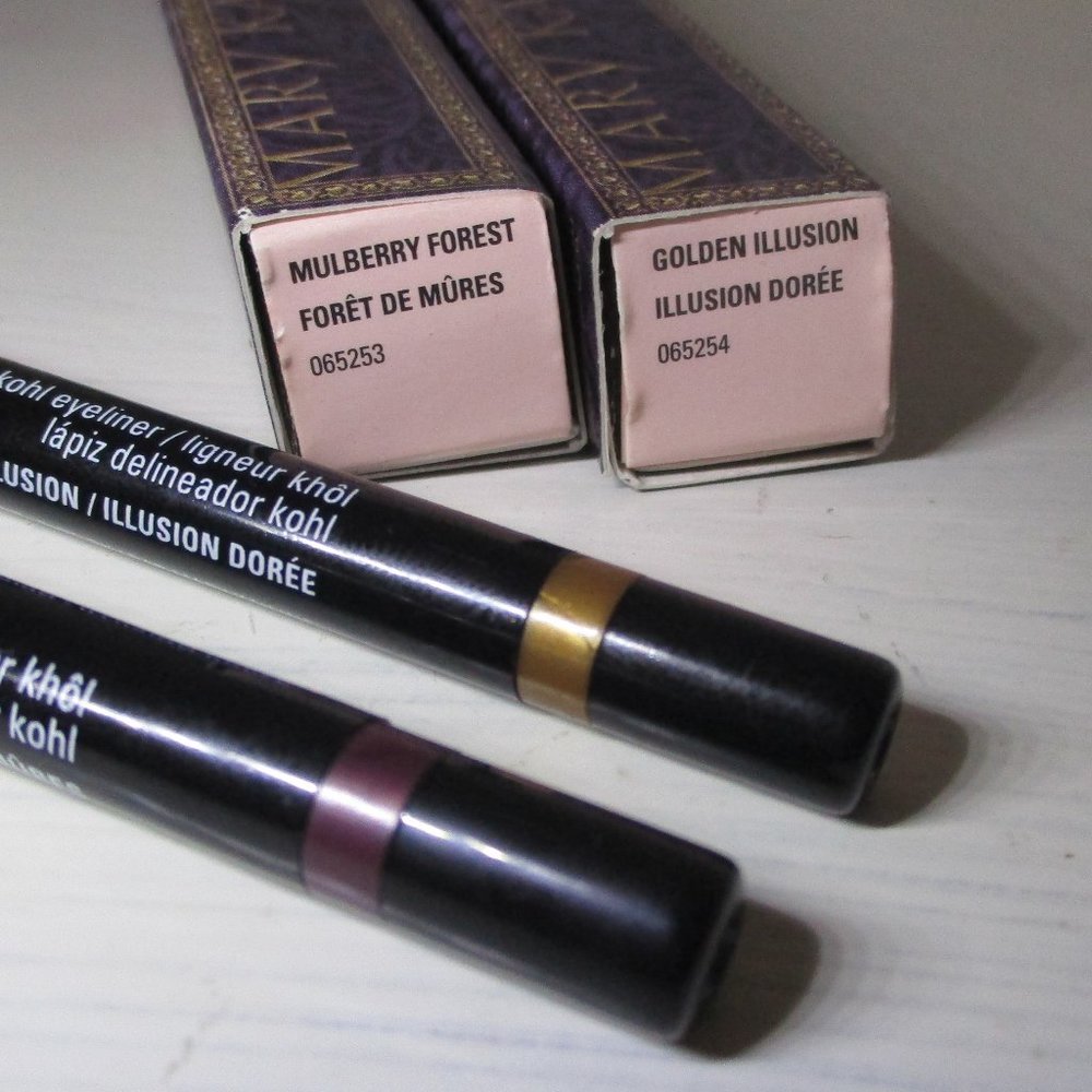 2 Kohl Eyeliners with Smudgers Mulberry Forest & Golden Illusion